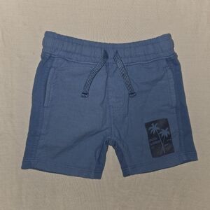 Leigh Tucker Blue Kids Shorts with Palm Print 12-18 Months